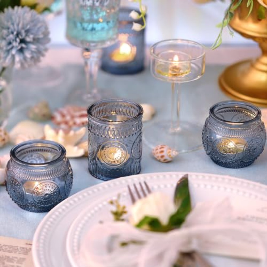 24Pcs Blue Votive Candle Holde – Wedding Lighting And Decor recenzja i cena