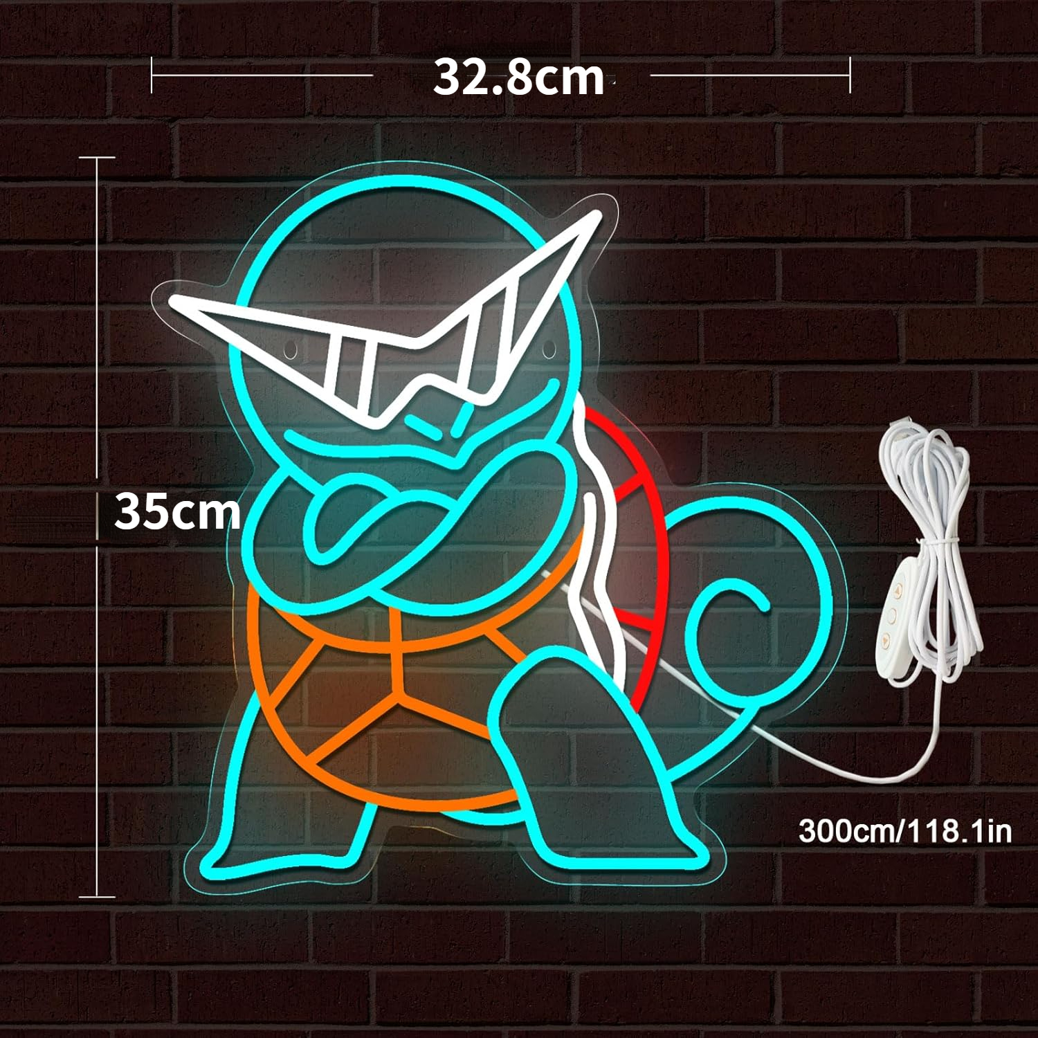 Pokemon Squirtle Neon Sign LED – Lighting Room Decor Items recenzja i cena