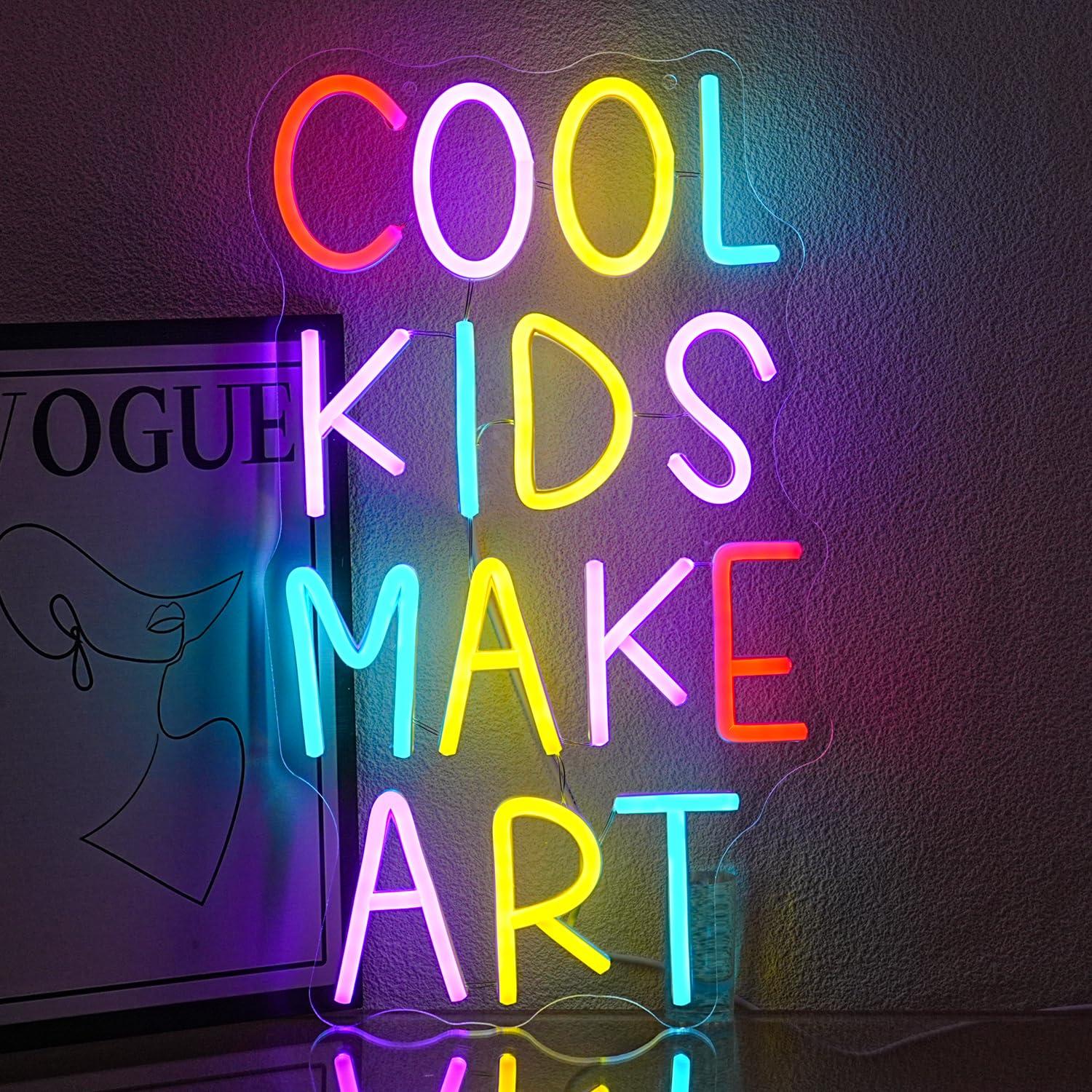Cool Kids Make Art Neon Sign U – Lighting Decor For Bedroom recenzja i cena