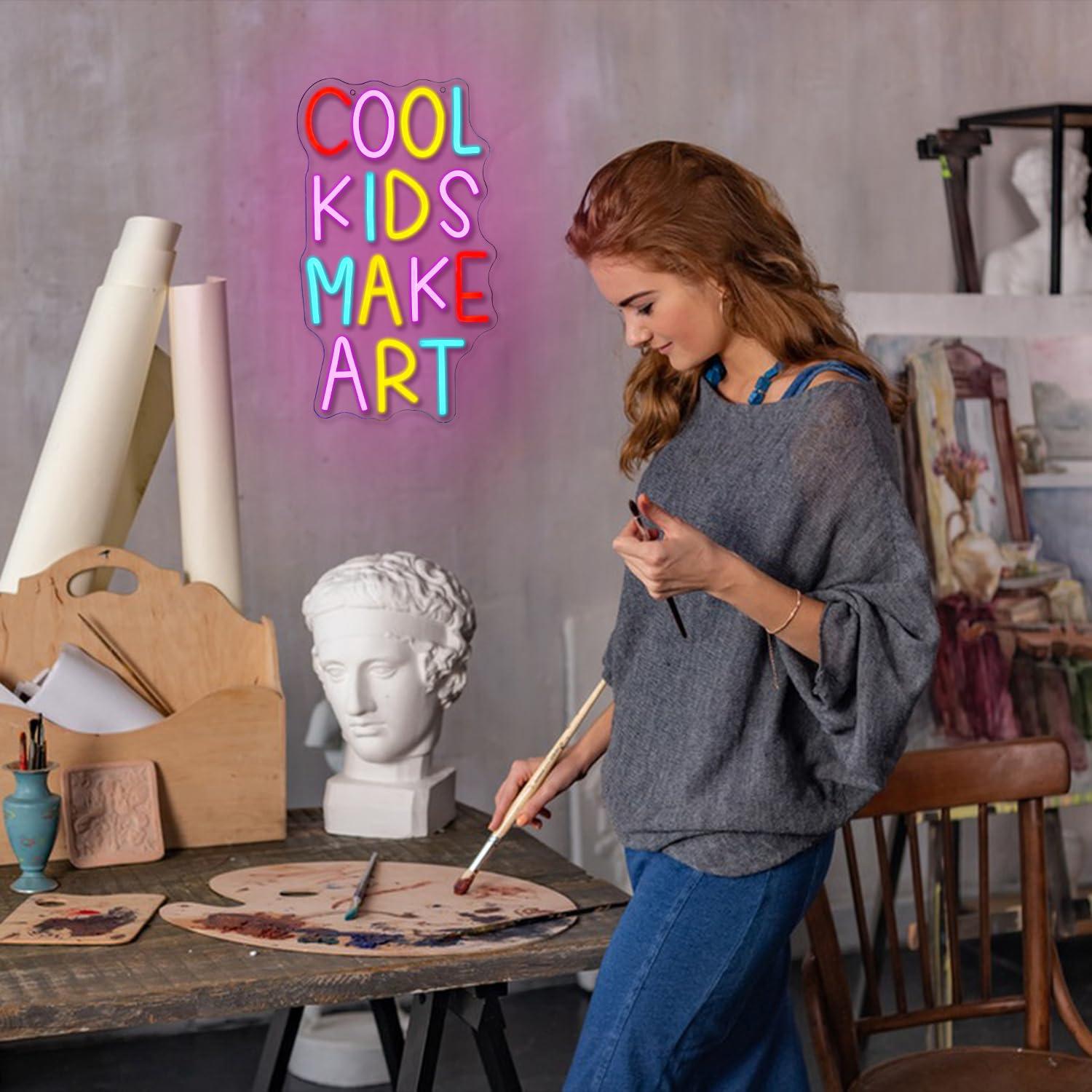 Cool Kids Make Art Neon Sign U – Lighting Decor For Bedroom recenzja i cena