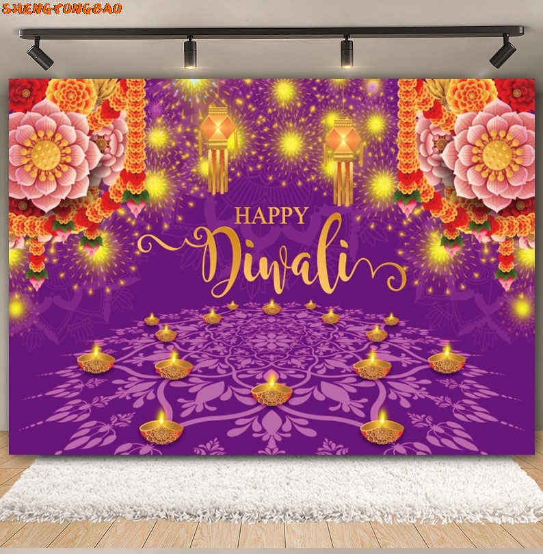 Happy Diwali Backdrop for Phot – Lighting Decor For Diwali recenzja i cena
