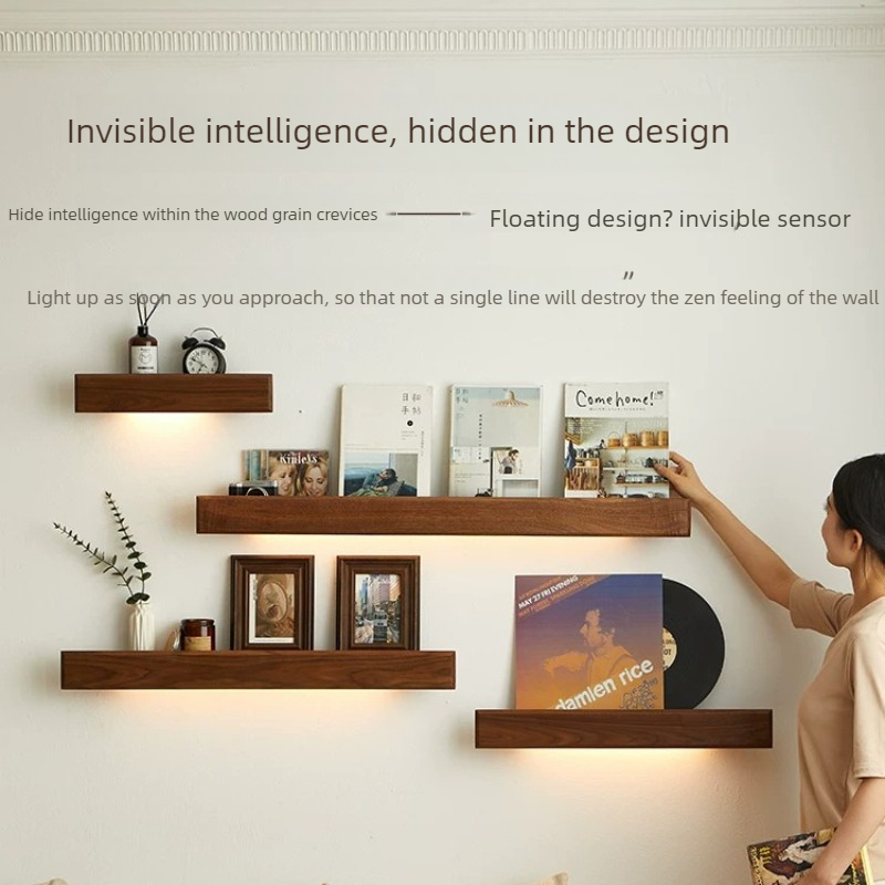 Solid Wood Wall Storage Shelf  – Lighting And Decor Magazine recenzja i cena