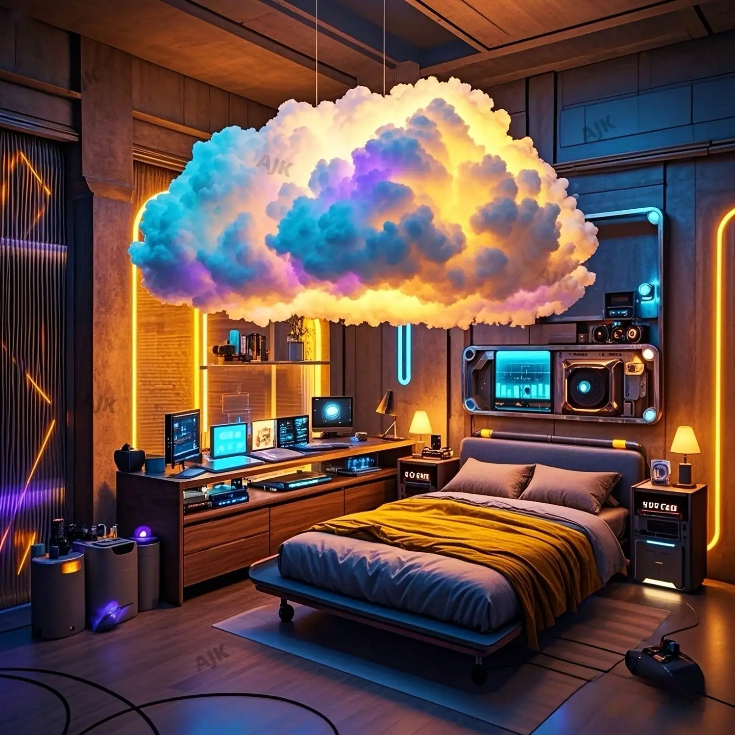 3D Thundercloud LED Atmosphere – Garage Lighting Decor recenzja i cena