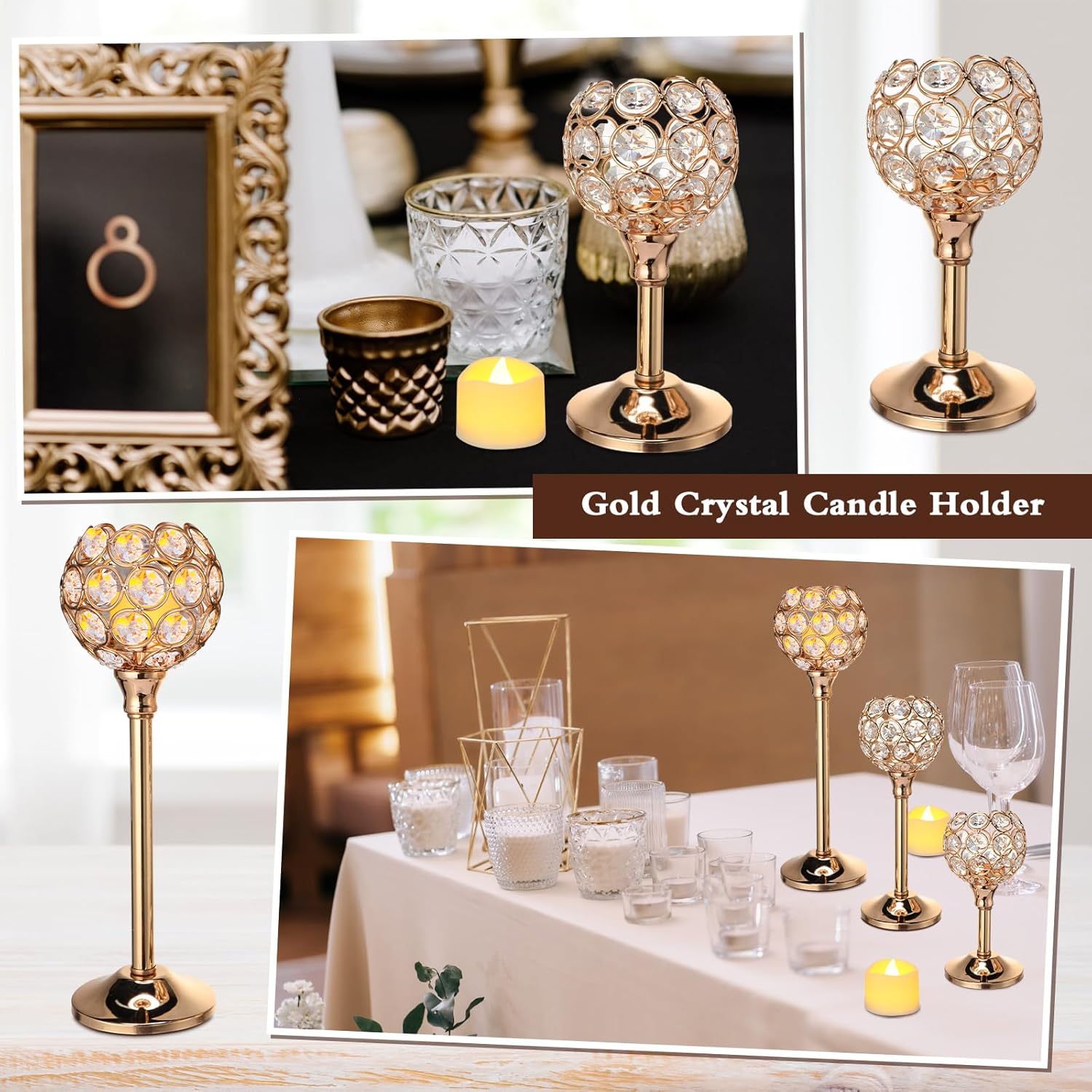 42 Pcs Crystal Candle Holders  – Wedding Lighting And Decor recenzja i cena