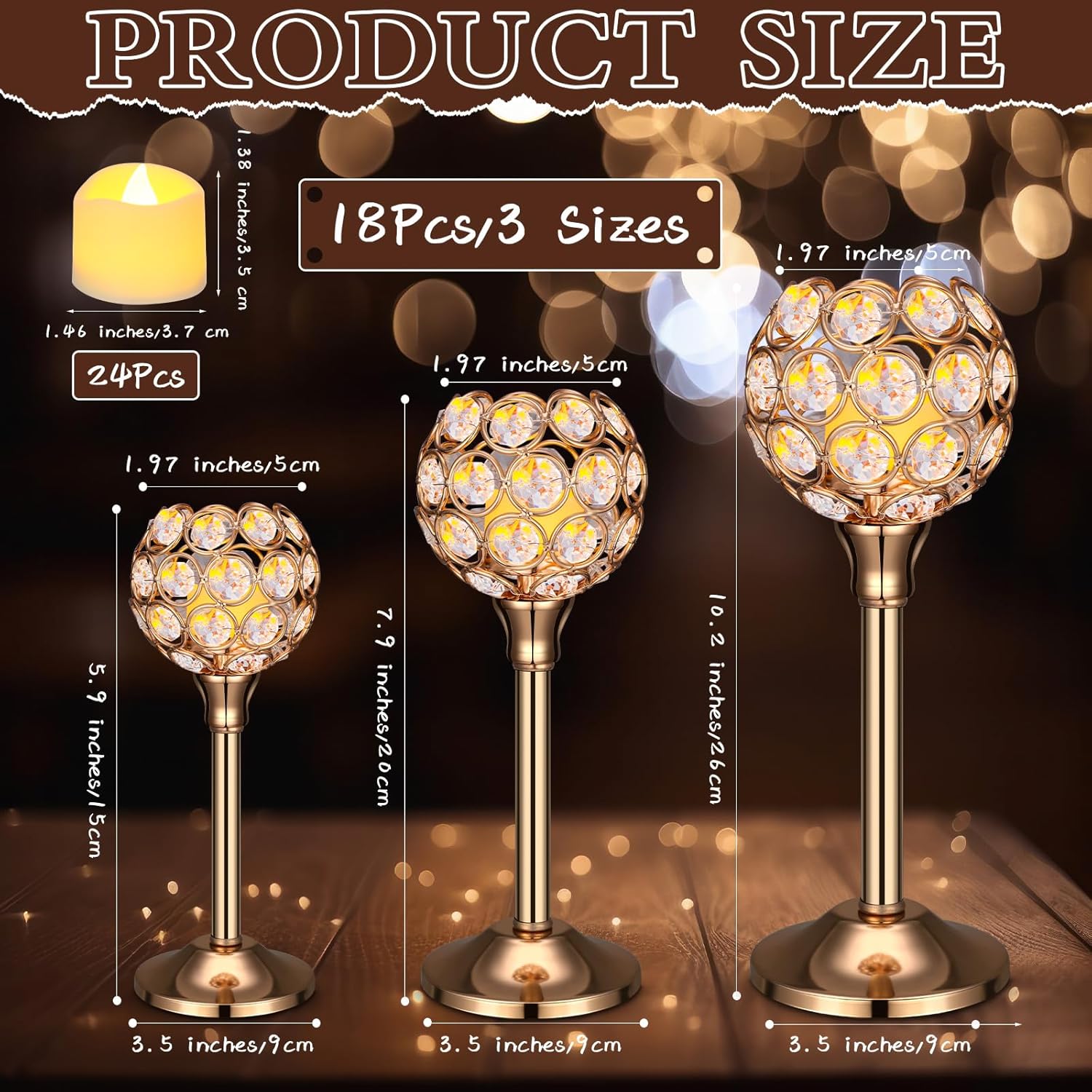 42 Pcs Crystal Candle Holders  – Wedding Lighting And Decor recenzja i cena