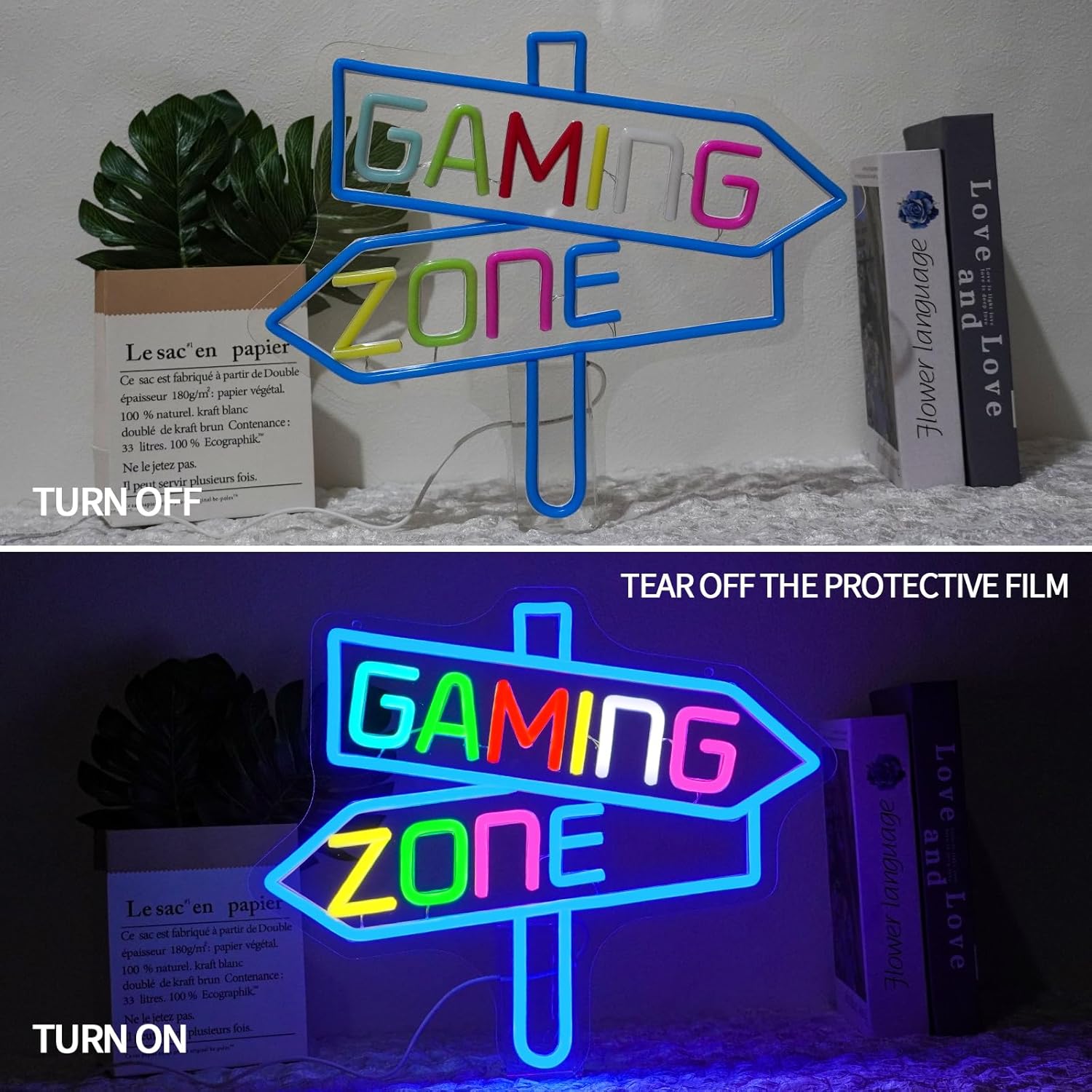 Gaming Zone Neon Sign USB LED  – Garage Lighting Decor recenzja i cena