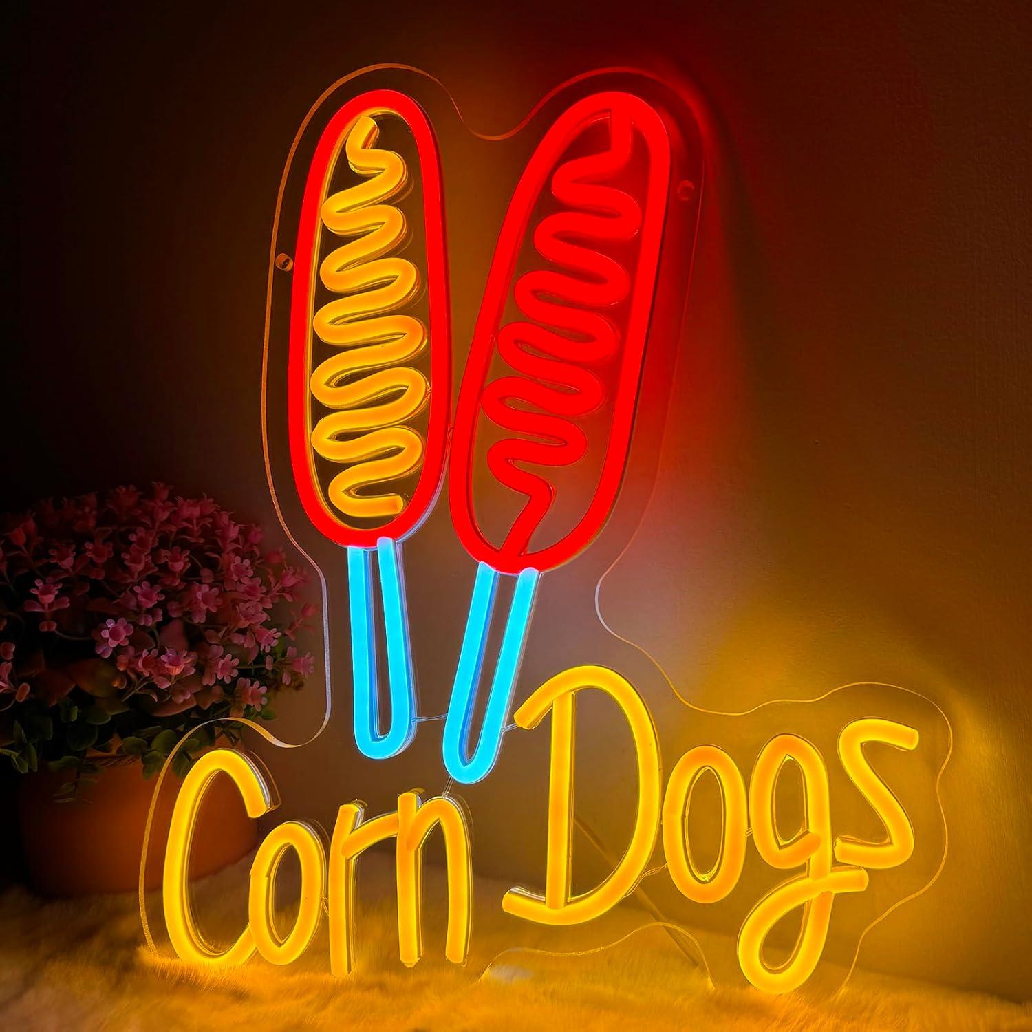Corn Dog Neon Sign Snack USB D – Wedding Lighting And Decor recenzja i cena