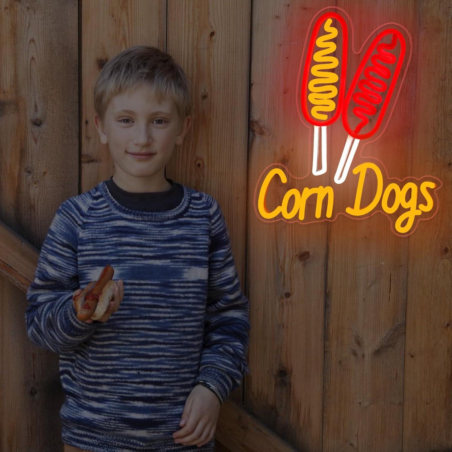Corn Dog Neon Sign Snack USB D – Wedding Lighting And Decor recenzja i cena