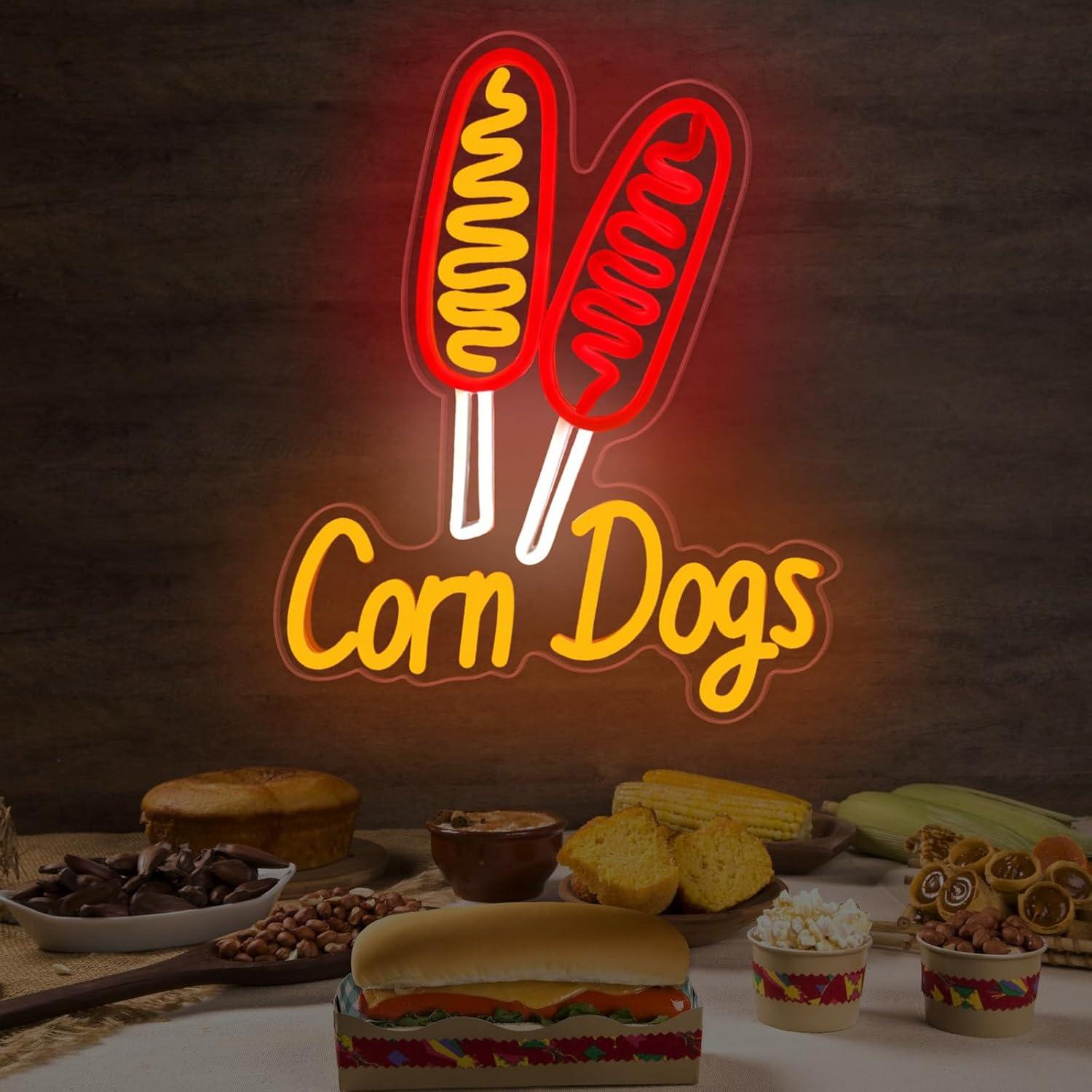 Corn Dog Neon Sign Snack USB D – Wedding Lighting And Decor recenzja i cena