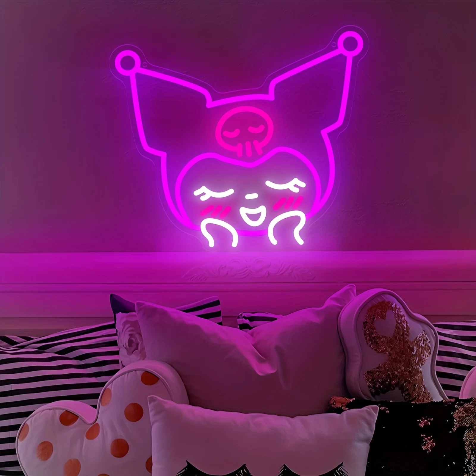 Cute Cartoon Kuromi Neon Sign  – Lighting Room Decor Items recenzja i cena