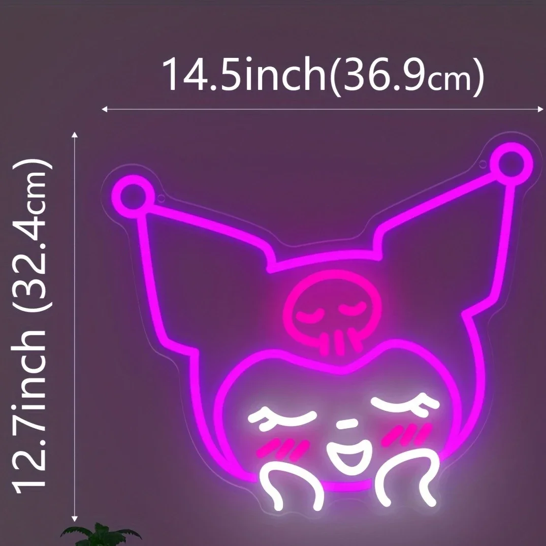Cute Cartoon Kuromi Neon Sign  – Lighting Room Decor Items recenzja i cena