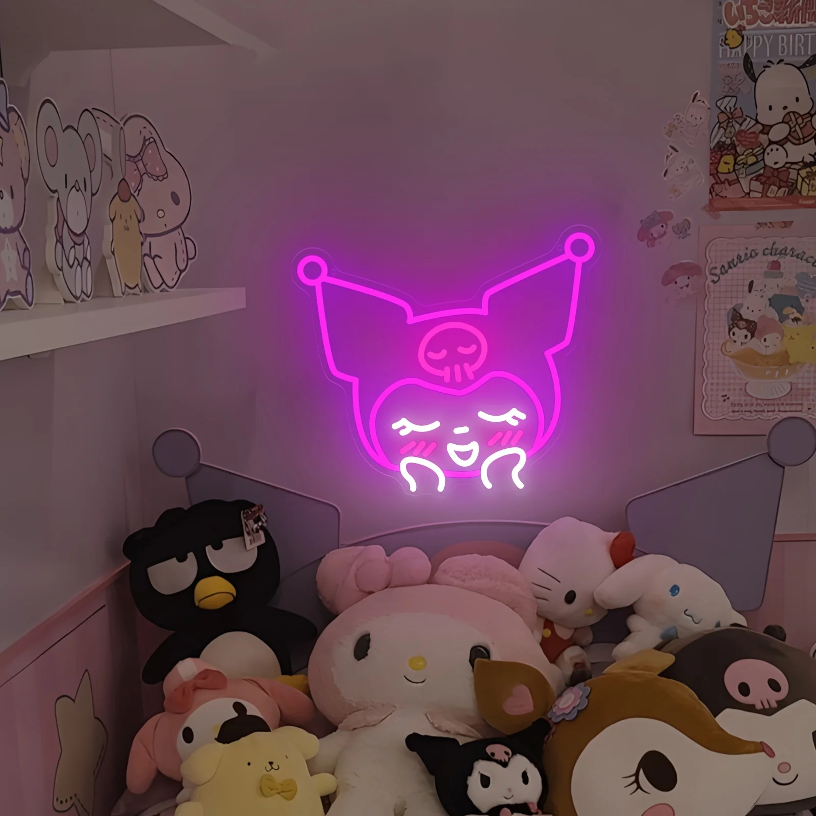 Cute Cartoon Kuromi Neon Sign  – Lighting Room Decor Items recenzja i cena