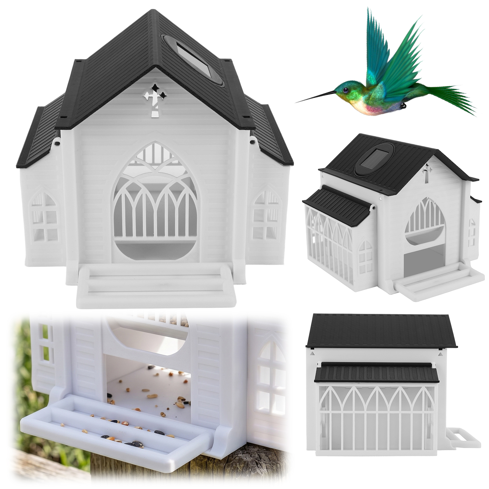 Hanging Wild Bird Feeder with  – Garden Lighting Decor recenzja i cena