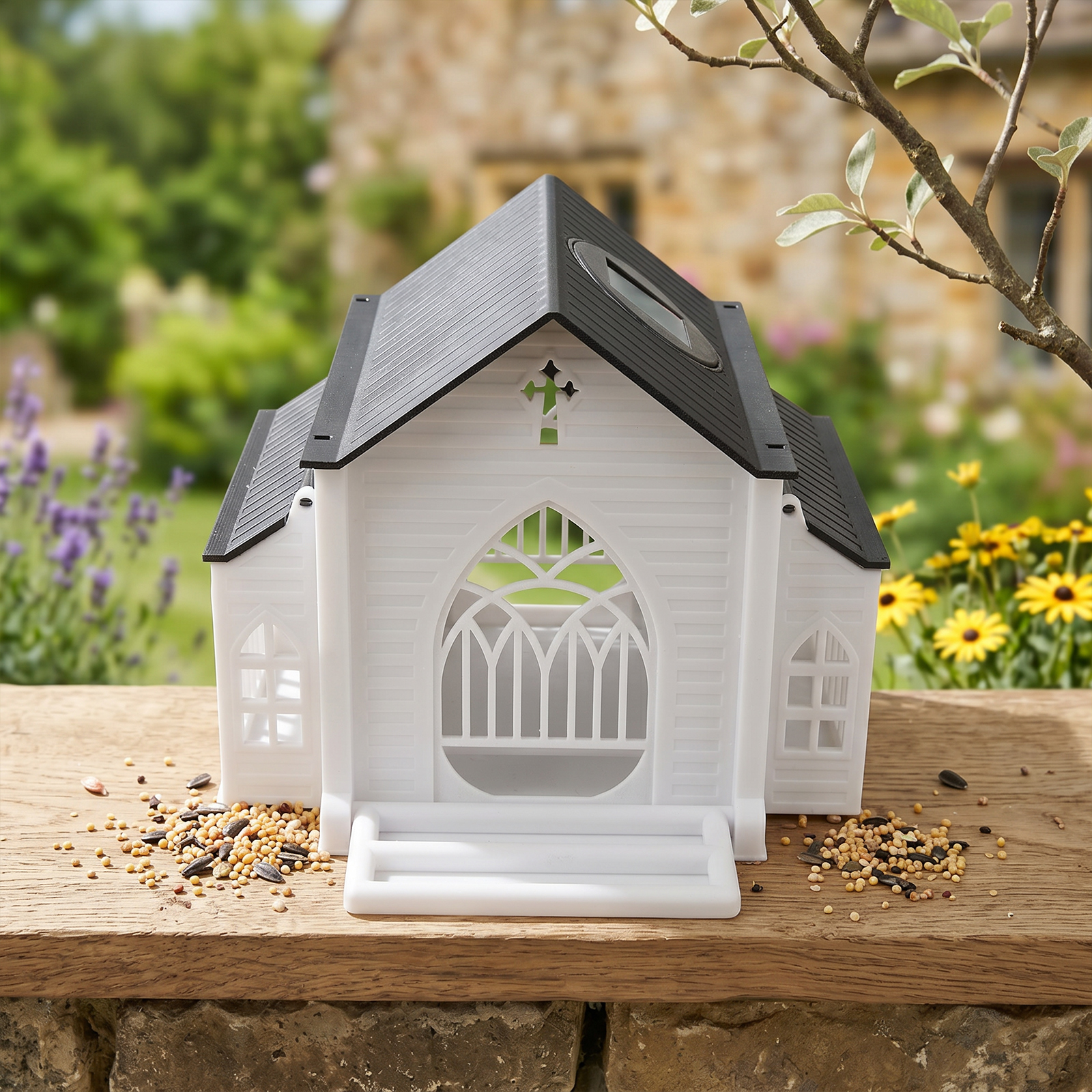 Hanging Wild Bird Feeder with  – Garden Lighting Decor recenzja i cena