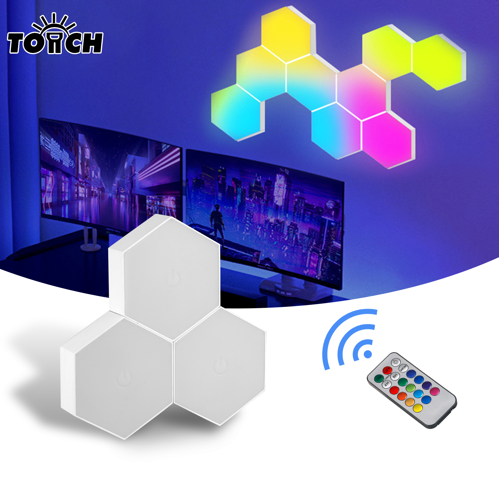 Remote control geometric hexag – Lighting Decor For Bedroom recenzja i cena