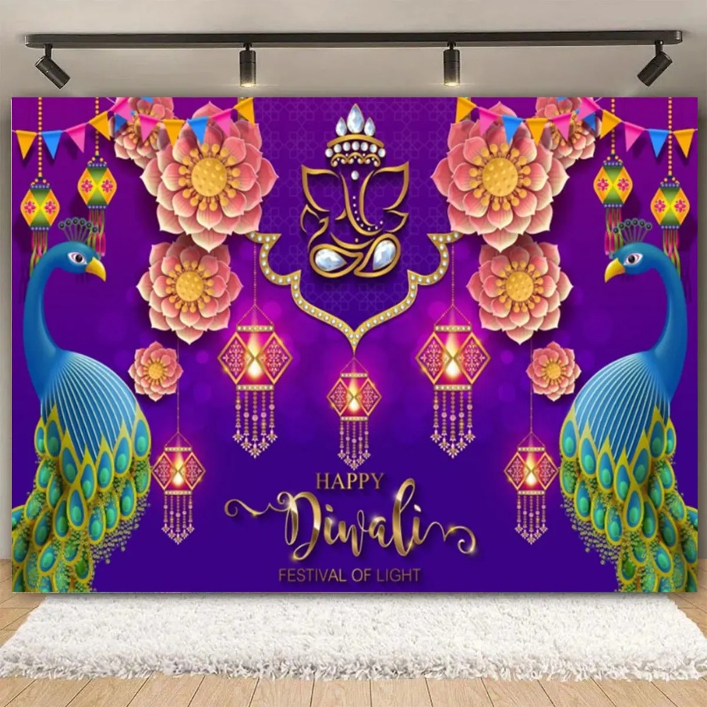 Happy Diwali Festival Backdrop – Lighting Decor For Diwali recenzja i cena